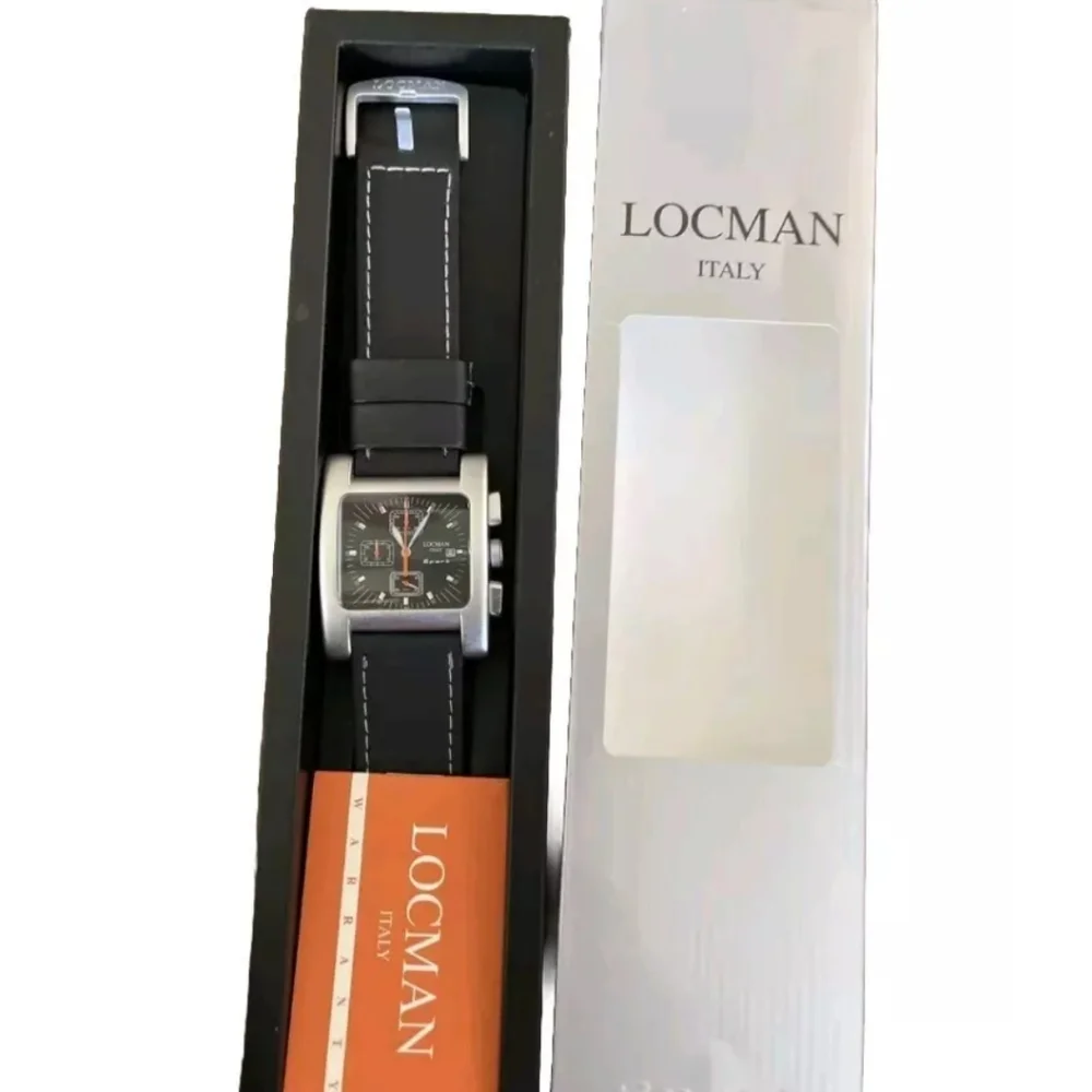 LOCMAN ITALY SPORT QUADRATO 428 MEN'S CHRONO BLACK DIAL WATCH